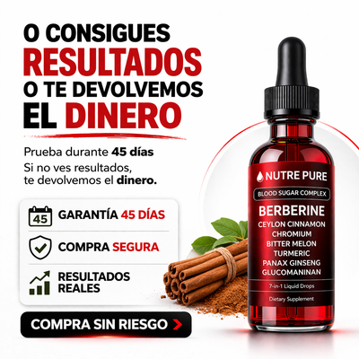 Gotas Control Azúcar 60ml Nutre Pure Con Berberina Canela Y Cromo