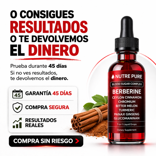 Gotas Control Azúcar 60ml Nutre Pure Con Berberina Canela Y Cromo