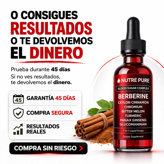 Gotas Control Azúcar 60ml Nutre Pure Con Berberina Canela Y Cromo